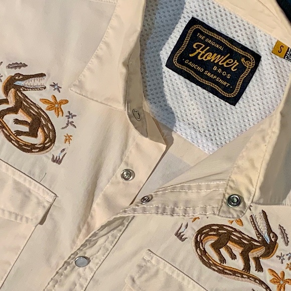 Howler Brothers GAUCHO SNAPSHIRT LAZY GATORS Men’s Small - Picture 1 of 11